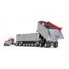 Kenworth W900L Day Cab and East Michigan Series 31' and 20' End Dump Viper Red & Silver 1/64 Diecast Model by DCP/First Gear - 3 of 3