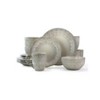 Elama White Lace 16 Piece Round Scallop Stoneware Dinnerware Set in White - 2 of 4