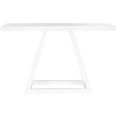 Sutton Transitional White Lacquer Rectangular Console Table