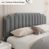 KTMBDW Lift Up Storage Bed, Modern Wingback Headboard, Hydraulic Support, No Box Spring Needed, Velvet Upholstered, Gray - 4 of 4