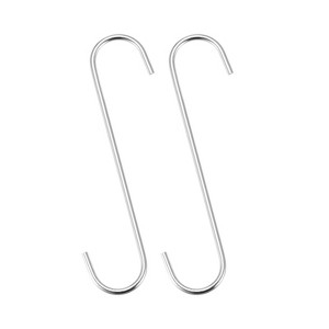 Unique Bargains Carbon Steel Indoor Outdoor Kitchen S Hooks 2 Pcs - 1 of 4