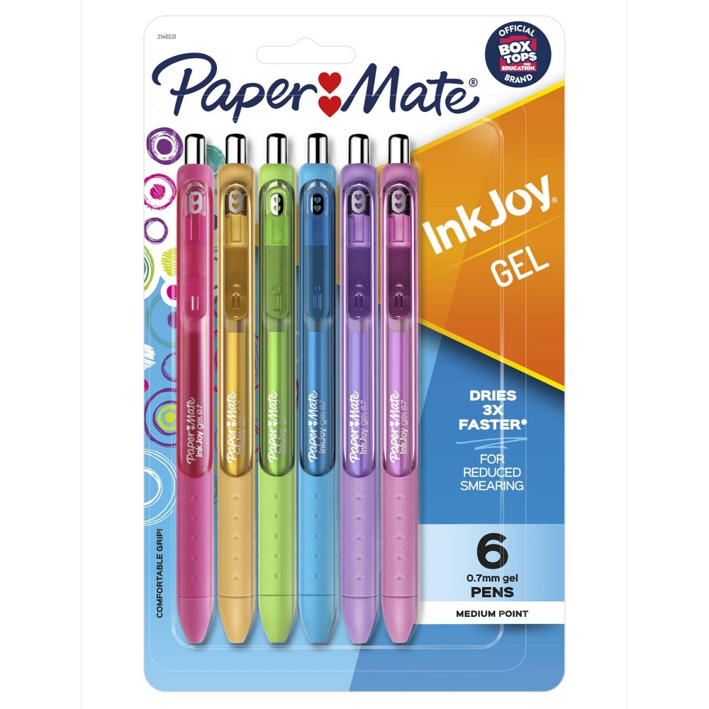 Paper Mate 6pk Gel Pens InkJoy Fashion