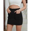 Coolmee Women's Cargo Skirt Stretchy Mini Skirts with Pockets - 4 of 4
