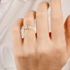 Pompeii3 1 3/4Ct Diamond & Moissanite Designed Accent Engagement Ring in 10k Gold - 4 of 4