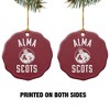 Alma College Scots Logo Porcelain Scalloped Holiday Christmas Tree Ornament - 2 of 4