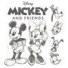 Girl's Disney Mickey and Friends Sketch T-Shirt - 2 of 4