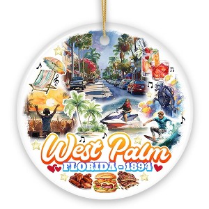 Marvelous West Palm Beach Florida Ornament, Artistic Paradise and Southern Souvenir| OrnamentallyYou - 1 of 4