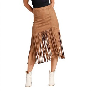Women's Western Fringe Skirt - Style USA - 1 of 4