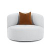 TOV Furniture Fickle Velvet Swivel Chair in Grey - 3 of 4