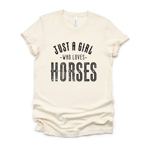 Simply Sage Market Just A Girl Who Loves Horses Short Sleeve Tee - 1 of 4