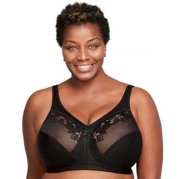 Glamorise Womens Magiclift Active Support Wirefree Bra 1005 Black 48h :  Target