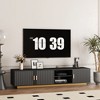 KTMBDW Modern TV Stand for 65 Inch TV, Entertainment Center, TV Console with 3 Cabinets, Media Console with Storage & Cord Holes for Living Room,Black - 3 of 4