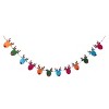 Transpac Fabric 68 in. Multicolor Christmas Pompom Reindeer Banner - 2 of 3