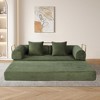 75'' Memory Foam Faux Fur 2-in-1 Foldable Boneless Sofa Bed with 2 Pillows - 3 of 4