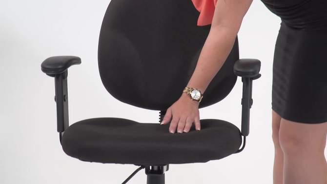 Diamond Task Chair with Adjustable Arms - Boss Office Products, 2 of 9, play video