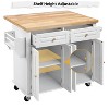 Finnhomy Rolling Kitchen Island with Drop Leaf - 4 of 4