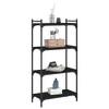 vidaXL Bookcase 4-Tier Black 23.6 in.x11.8 in.x47.2 in. Engineered Wood - 3 of 4