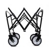 SEVOBAL Utility Storage Carts Collapsible Wagon with Plastic Liner Bags Expandable Storage All-Terrain Wheels for Outdoor , Orange , 16.5"*5.7"*18.9" - 4 of 4