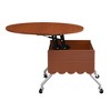 Anybear Round Lift-Top Coffee Table with Wheels and Multi-Color Lighting - 2 of 4