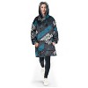NFL Carolina Panthers Repeat Logo with Faux Shearling Bloncho Blanket - 2 of 2