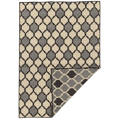 5'x8' Salonika Trellis Rug Off White/Gray - Linon