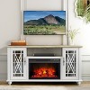 Festivo Farmhouse 62" TV Stand for TVs up to 70" with Fireplace White - 3 of 4