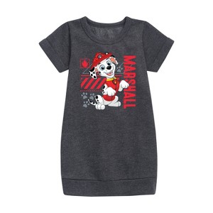 - Paw Patrol - Marshall Vertical Graphic Short Sleeve Fleece Dress - 1 of 4