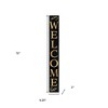 HomeRoots 72" Black And Gold Solid Wood Welcome  Porch Sign - 3 of 4