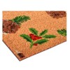 HomeRoots 17" X 29" Brown Red And Green Christmas Outdoor Coir Door Mat - 4 of 4