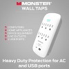Monster Wall Tap Plug Outlet Extender with Outlet Surge Protector for Office and Smart Phone Devices - 4 of 4