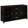 60" Engineered Wood Rectangular TV Console with 3 Drawers, 2 Glass Doors and Adjustable Shelves for Living Room and Bedroom - 2 of 4