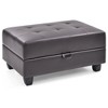 Passion Furniture Revere Faux Leather Upholstered Storage Ottoman - 2 of 4