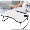 FONTOI Laptop Desk, Folding Desk, Portable Stand Desk for Bedrooms, Dormitories, for Studying & Entertainment, Gray&White Matte, 15.8"*10"*23.8" - 2 of 4