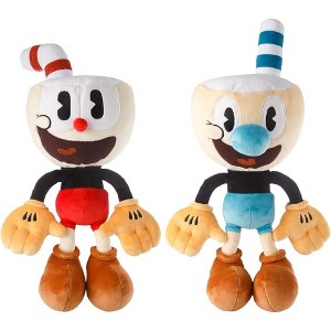 Mighty Mojo Cuphead & Mugman Bundle - 15-Inch Super Soft & Huggable Stuffed Doll - 1 of 4
