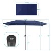 Sonkuki 10 x 6.5Ft Double-Sided Patio Umbrella with Large Canopy Outdoor Table Umbrella for Garden, deck and pool - 3 of 4