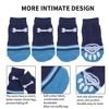 Unique Bargains Dog Cats Non-Slip Socks Bone Pattern Paw Protection and Traction Blue 4 Pcs - 2 of 4