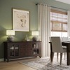 WyndenHall Large Stratford Sideboard Buffet Dark Chestnut Brown: Contemporary Style, Pine & Plywood Frame, 3 Drawers, Fixed Shelves - 3 of 4