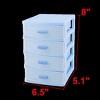 Unique Bargains Room Plastic 4 Layers Cosmetics Sock Jewelry Storage Case Light Blue - 2 of 4