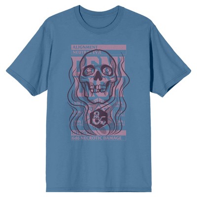 Dungeons & Dragons Demilich Line Art Men's Blue Fog T-shirt : Target