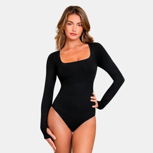 Women's Confidence Black Shapewear Bodysuit - Cupshe - 1 of 4
