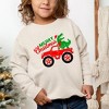 The Juniper Shop Christmas Dino Truck Youth Ultra-Soft Graphic Sweatshirt - 2 of 3