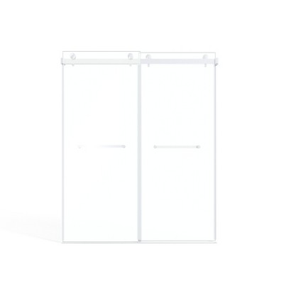 Cesicia 60x75 inches Chrome Double Sliding Shower Door