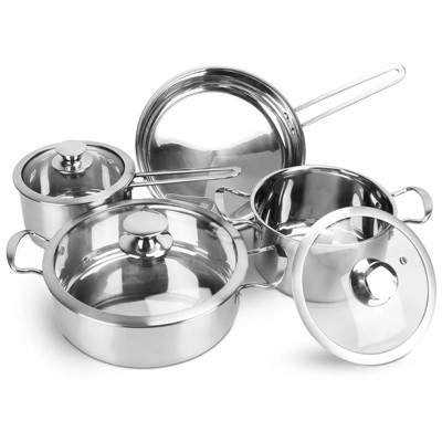 LunaLulink Stainless steel cookware set fast even heating induction cookware set