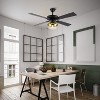 52" 4-Blade Amal Lighted Ceiling Fan Gold - River of Goods: Reversible Blades, 3 Speeds, LED - image 2 of 4