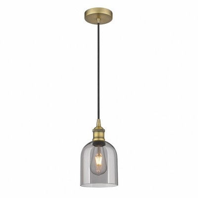 Bella - 1 Light Cord Hung Mini Pendant In Industrial Style-9.5 Inches Tall and 5.5 Inches Wide