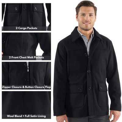 Alpine Swiss Wyatt Mens Classic Barn Coat Black Large — фото 2