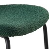 Sapphtopaz Modern Dining Chairs Boucle Upholstered Chair with Curved Backrest and Metal Legs, Chairs for Dining Room, Living Room - 2 of 4