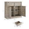 GustoWave Double Door Sideboard Buffet Cabinet with Storage, Modern Accent Wood Storage Cabinet with 2 Drawers - 2 of 4