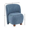 Runesay Modern Low Back Accent Chair,Upholstered Armless Living Room Chairs with Round Pine Wood Feet - 2 of 4
