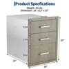 Stainless Steel Outdoor Kitchen Door Drawer Combo - Triple Drawers & Access Door,Propane Storage & Adjustable Garbage Ring - 3 of 4